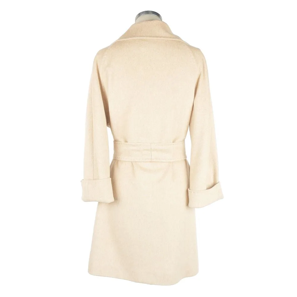 Made in Italy Beige Wool Women Coat