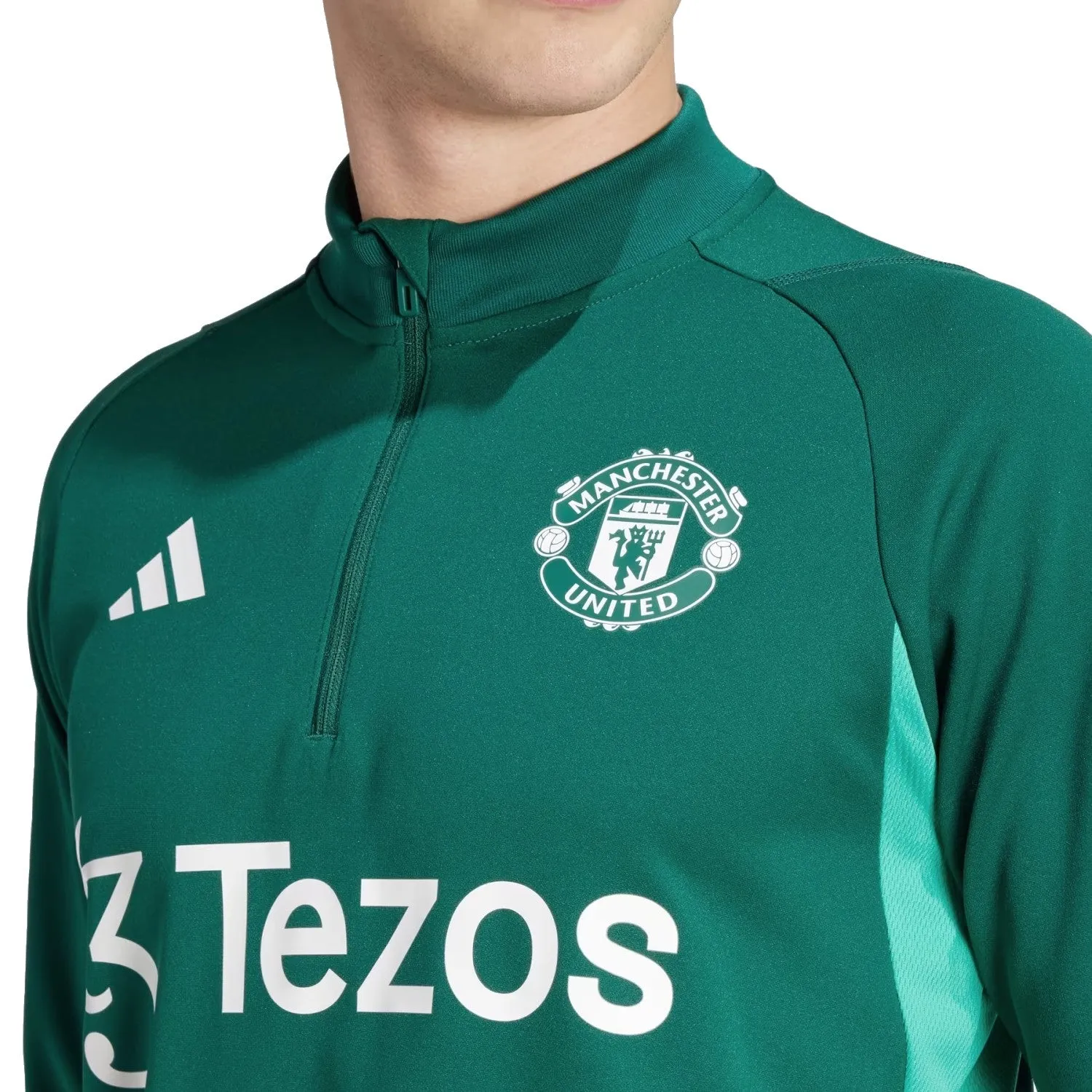 Manchester United green training technical Soccer tracksuit 2024 - Adidas