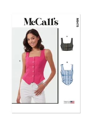 McCall's Pattern M8478 Misses' Top Vest