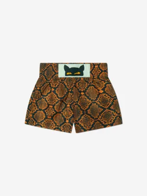 Mini Rodini Kids Snakeskin Effect Shorts