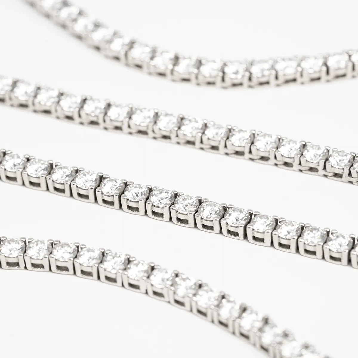 Moissanite Tennis Chain - 925 Sterling Silver, 2mm-5mm