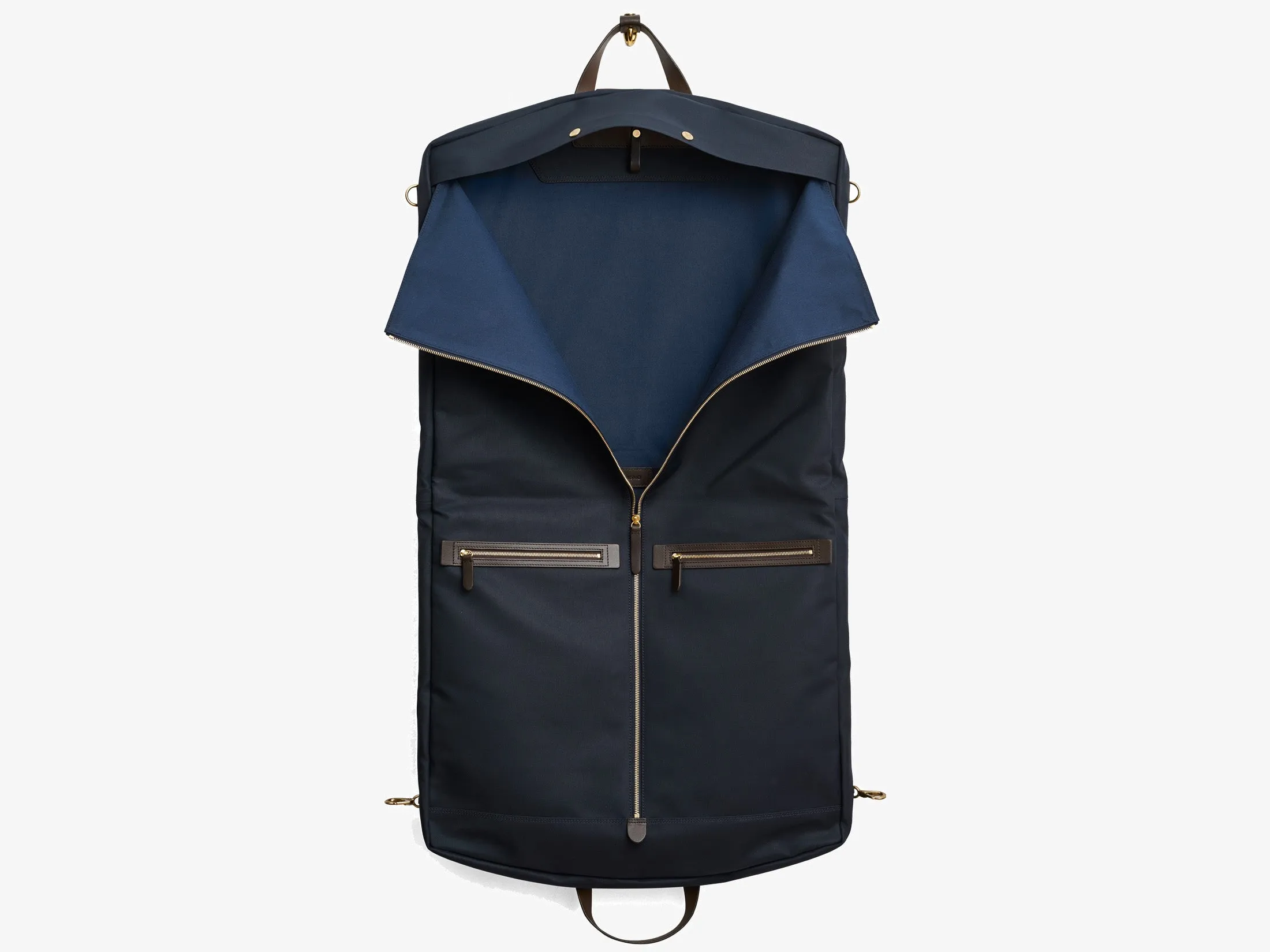 M/S Suit Carrier - Navy/Dark Brown