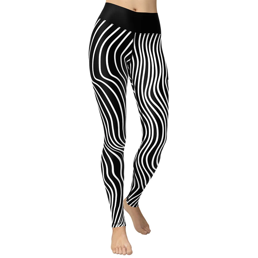 Mushroom Lines Yoga Leggings