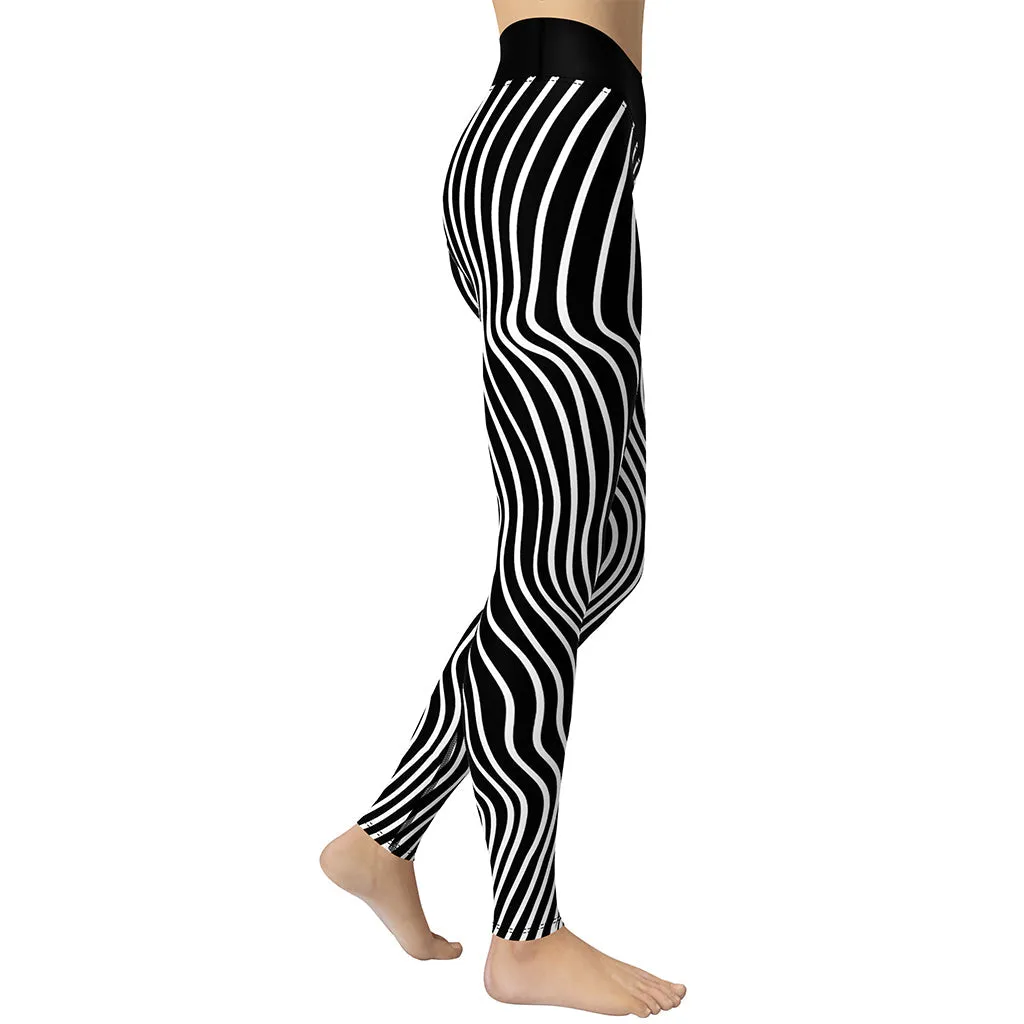 Mushroom Lines Yoga Leggings