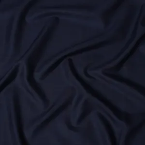 Navy SCABAL Super 150's Wool and Silk Suiting Fabric - 3.5 Meters, 150 cm Width, Made in the UK-D21257