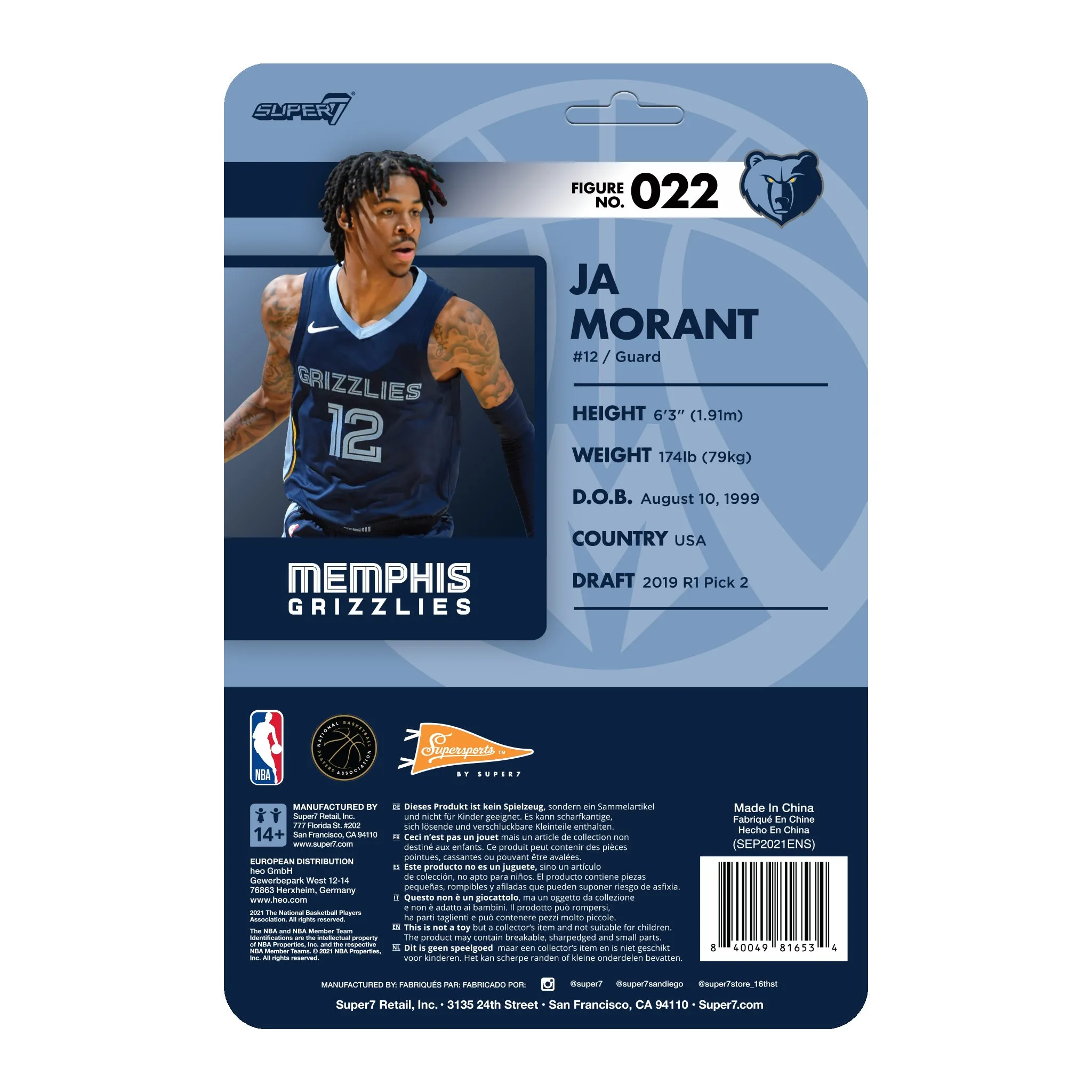 NBA Supersports Figure Wave 4 - Ja Morant (Grizzlies)