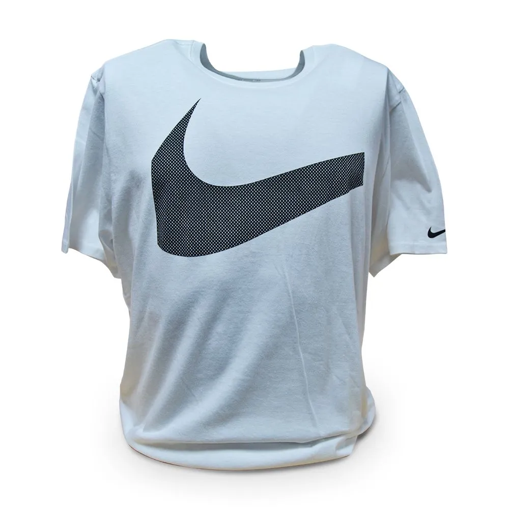 Nike T Shirt XL Dry Swoosh t-shirt White Black 875009 Summer