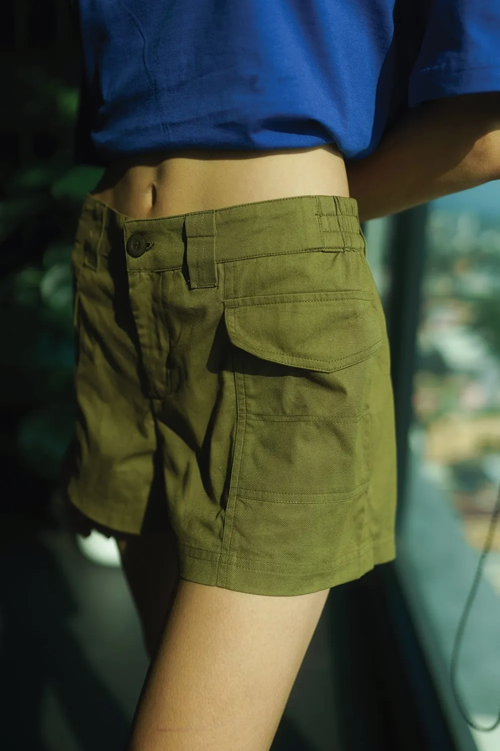 Olive Utility Shorts