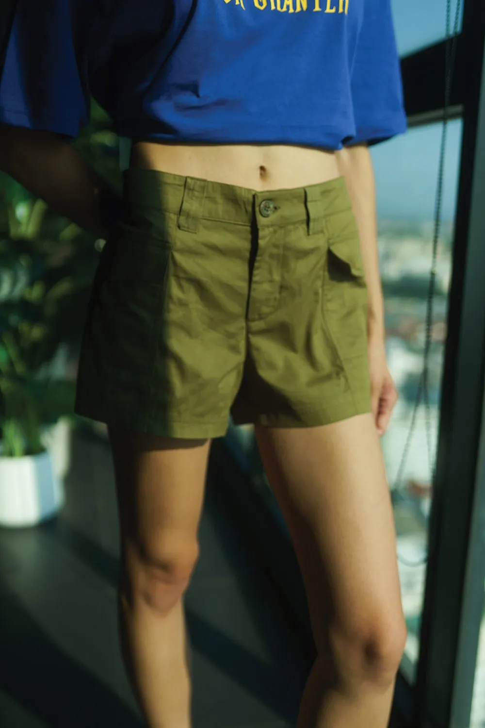 Olive Utility Shorts