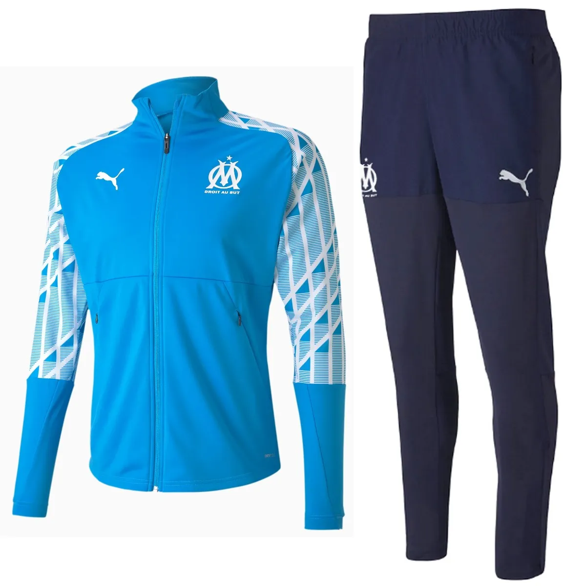 Olympique Marseille pre-match training presentation tracksuit 2021 - Puma