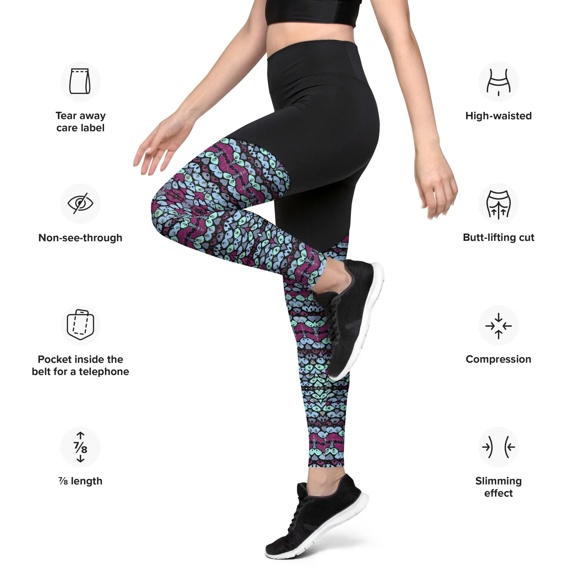 Palm Tree manipulation Sports Leggings