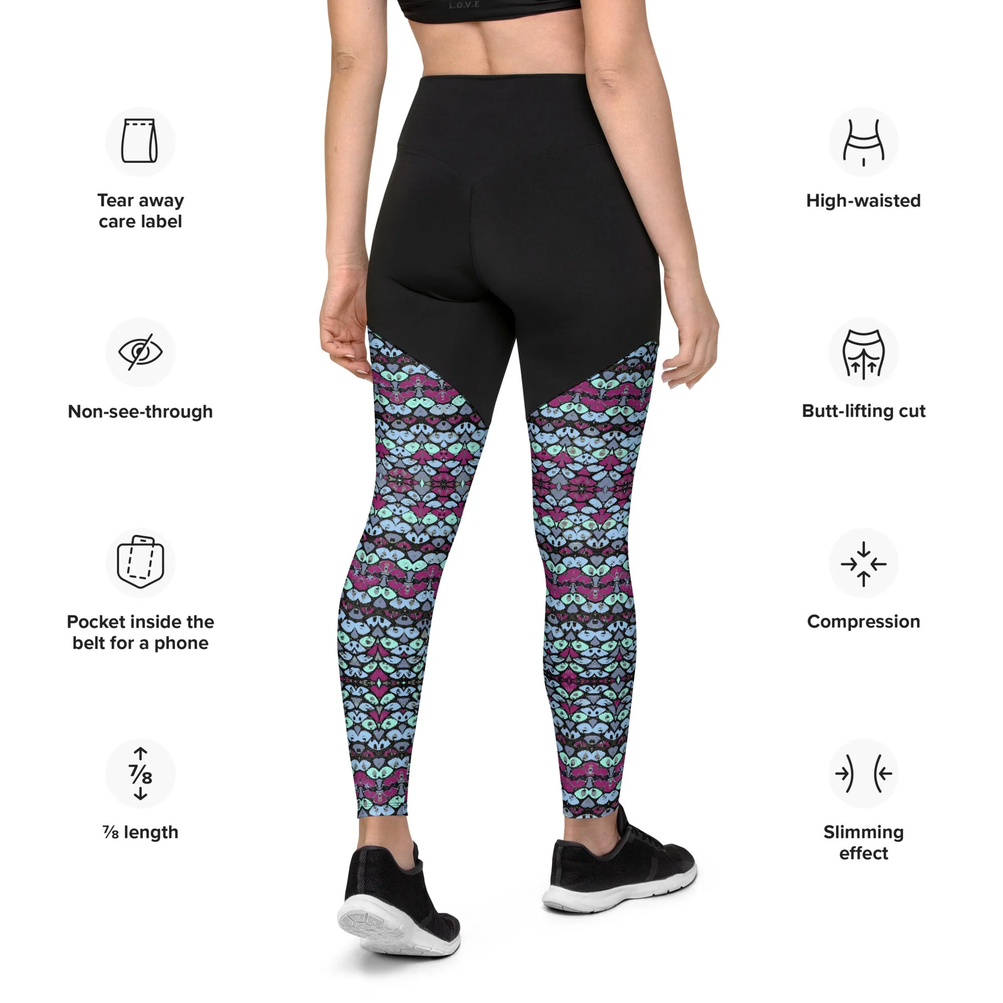 Palm Tree manipulation Sports Leggings