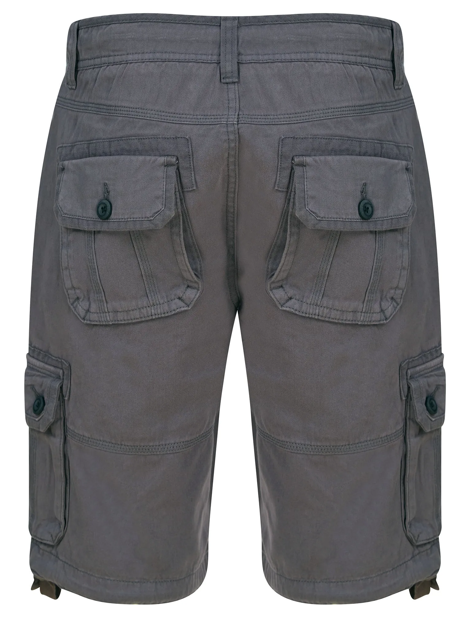 Pentire Cotton Twill Cargo Shorts in Charcoal - Tokyo Laundry