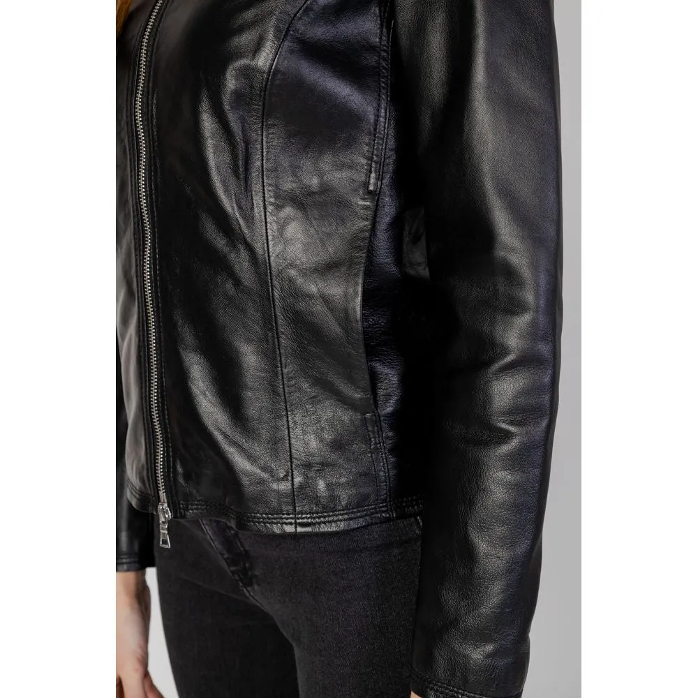 Peuterey Black Leather Jackets & Coat