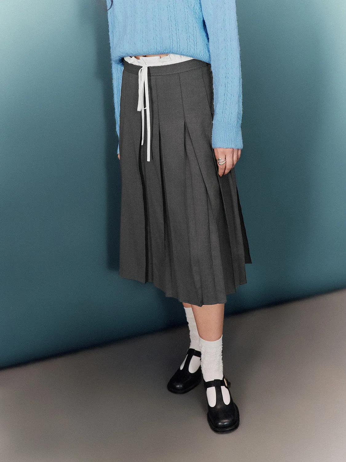 Pleated A-Line Skirts