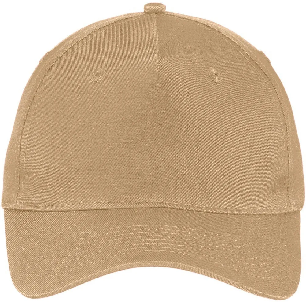 Port & Company Five-Panel Twill Cap