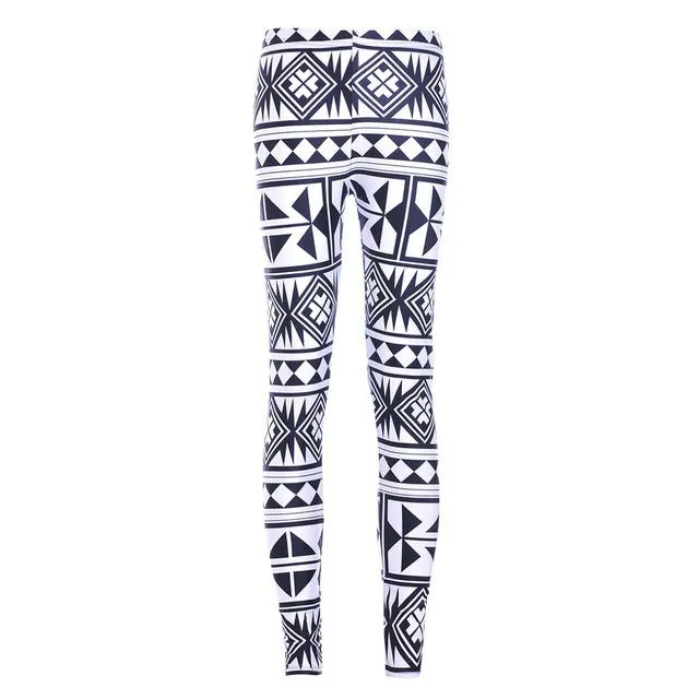 Printed fitness leggings ladies