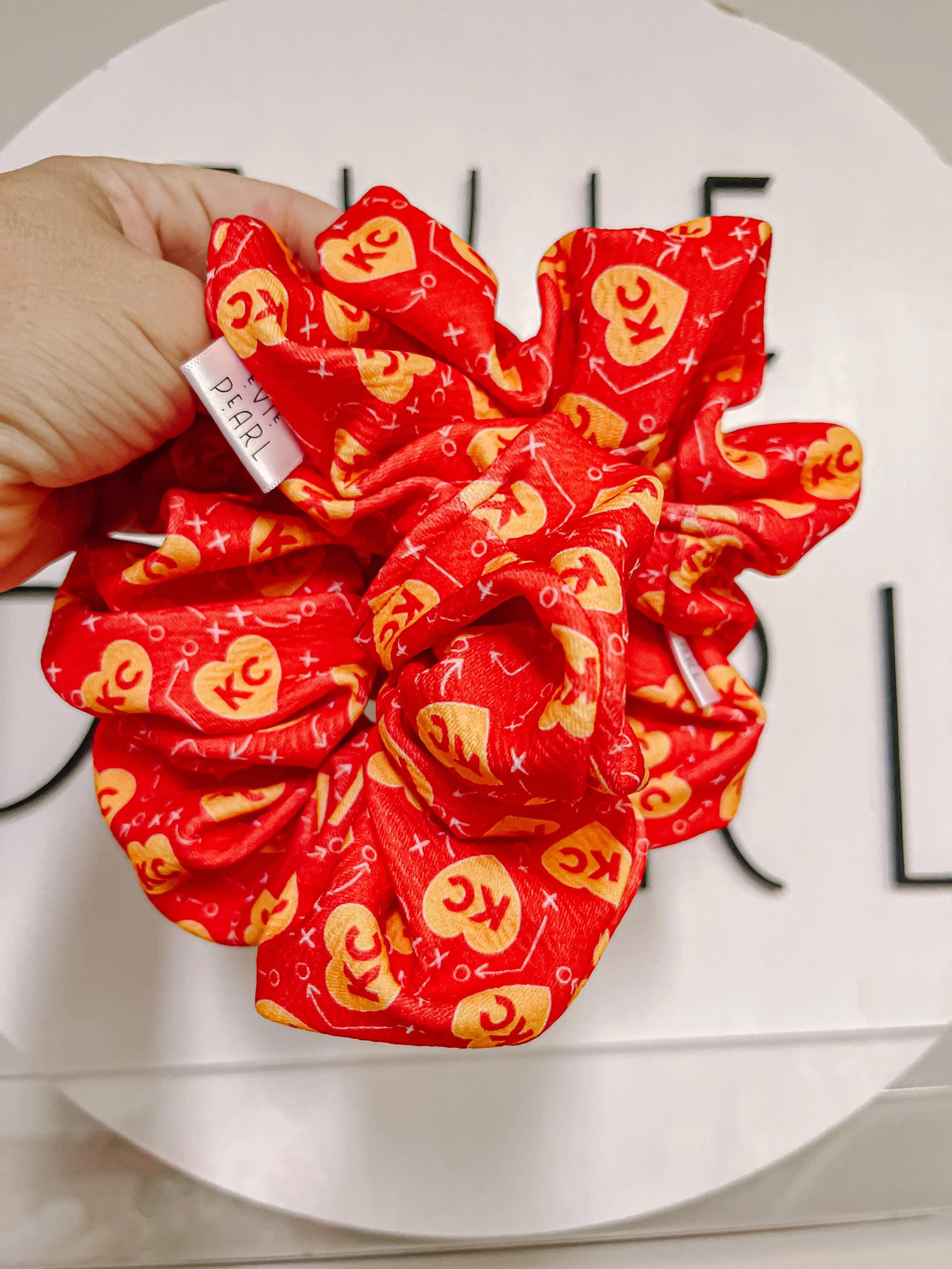 Red KC Heart Scrunchy