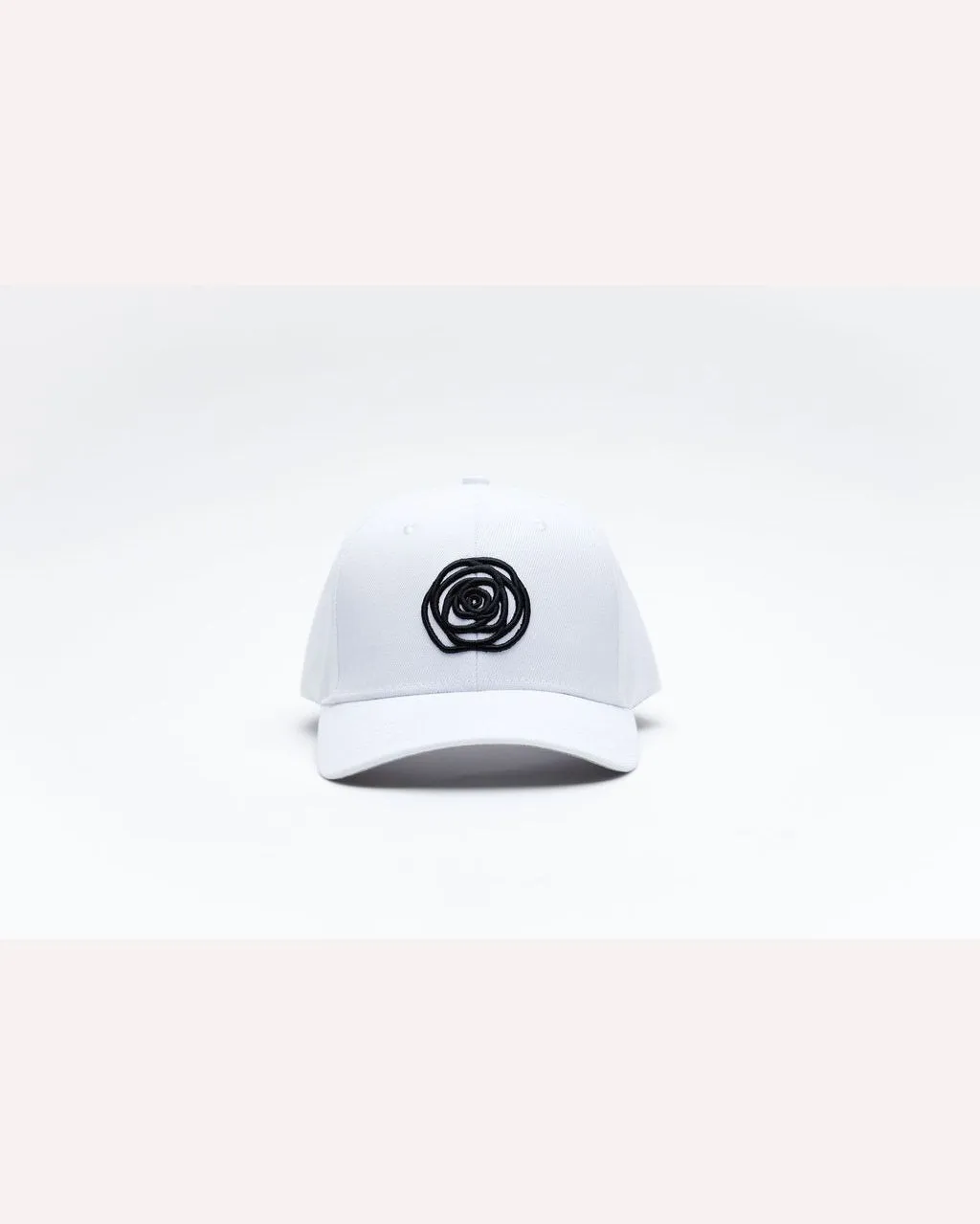 Rose Road Baseball Cap - White/Black Rose