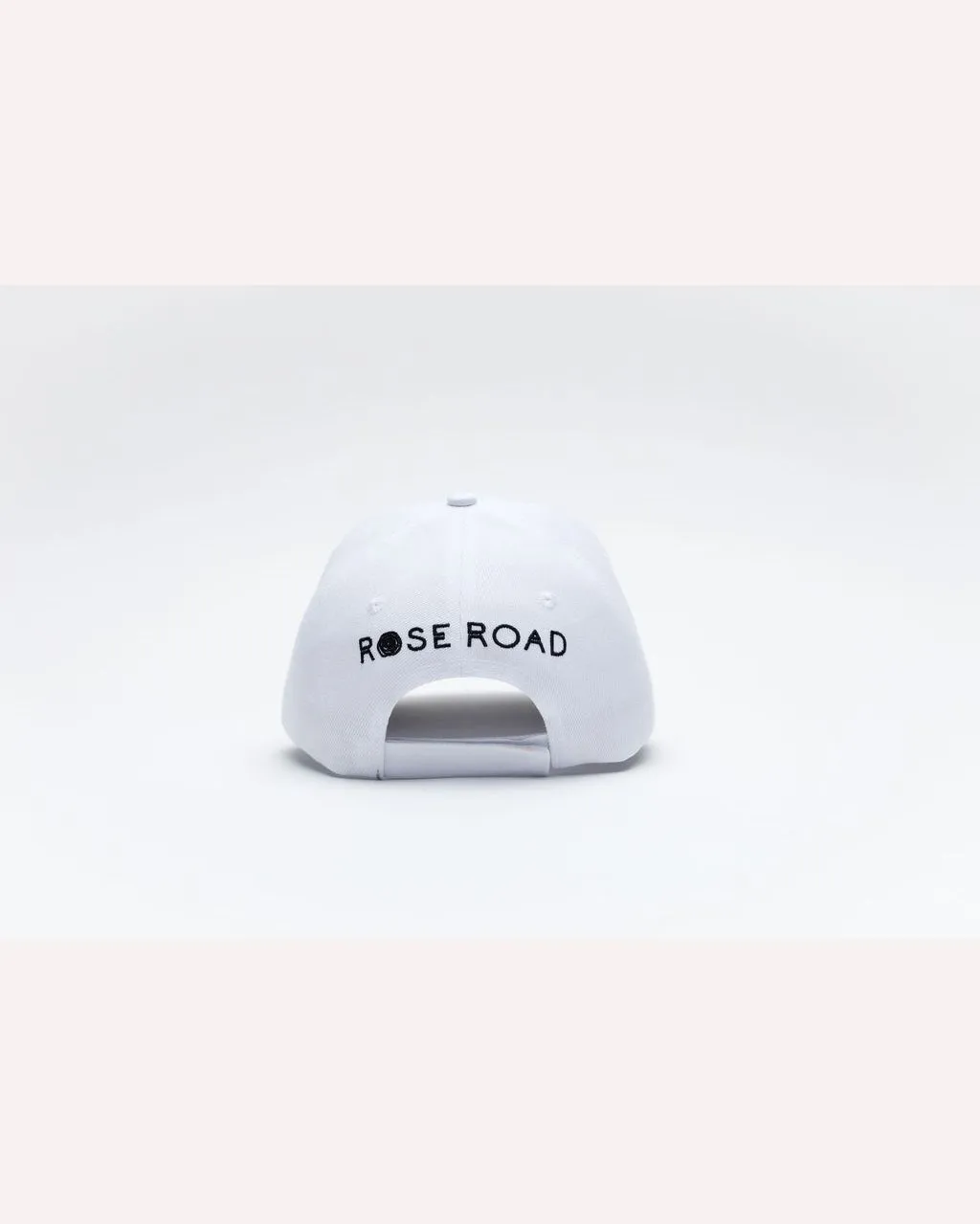 Rose Road Baseball Cap - White/Black Rose