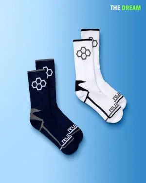 RUDIS Navy/White Knit Essential Socks (2 Pair)