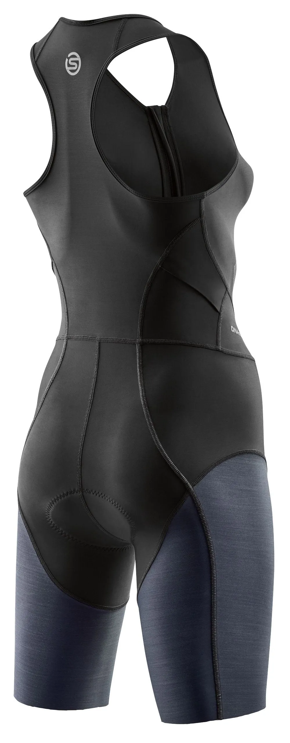 SKINS DNAmic Triathlon Womens Skinsuit With Front Zip - Black