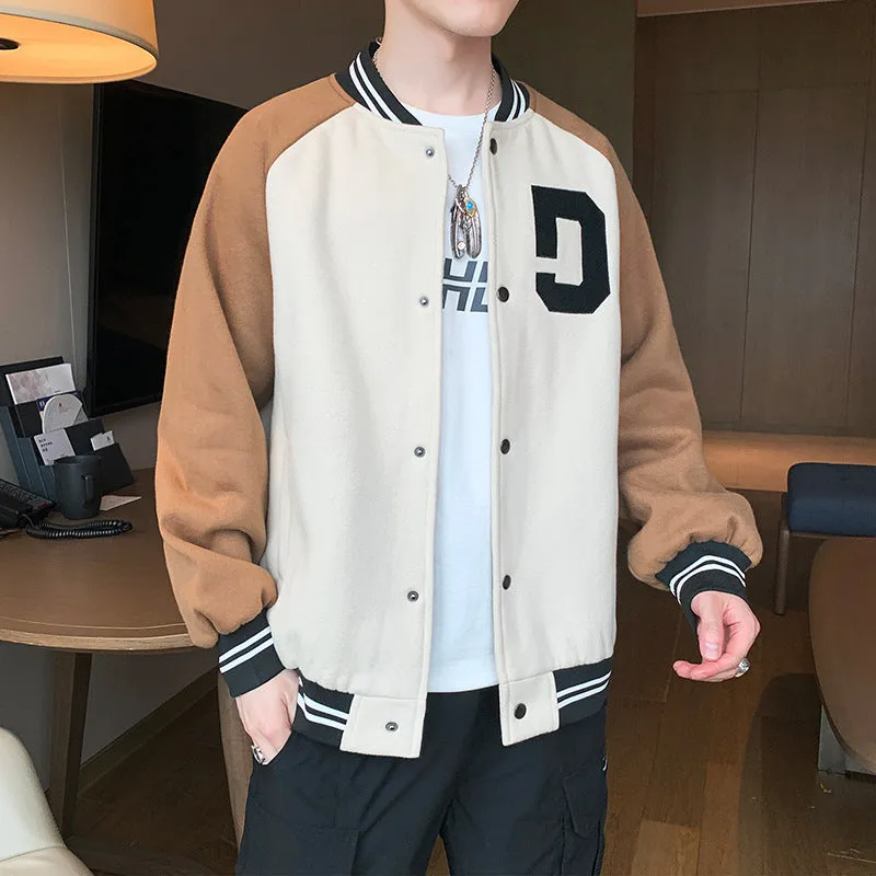 Student Plus Size Baseball Uniform Casual Jacket