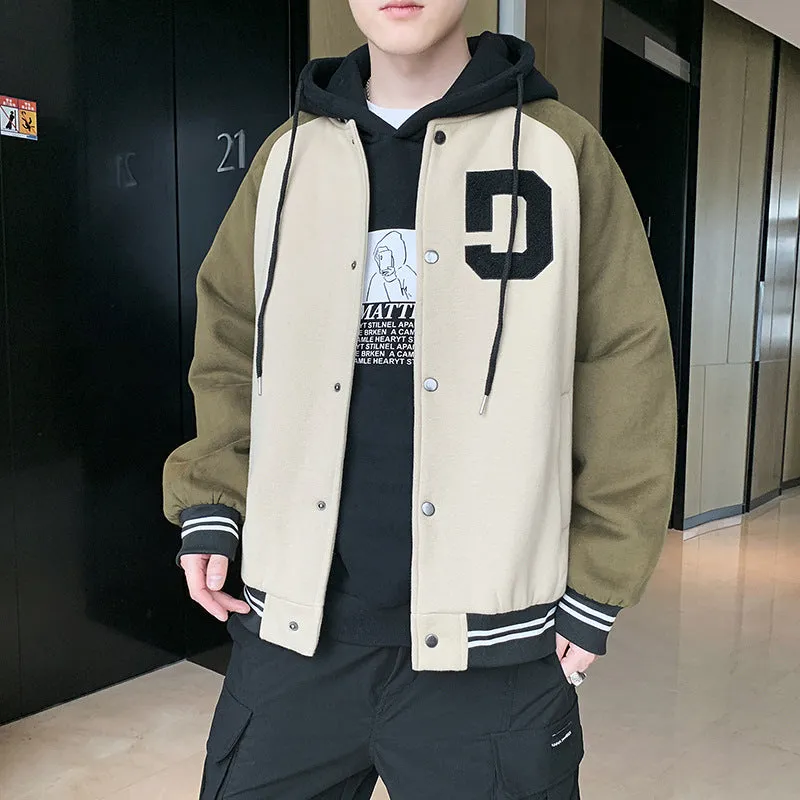 Student Plus Size Baseball Uniform Casual Jacket