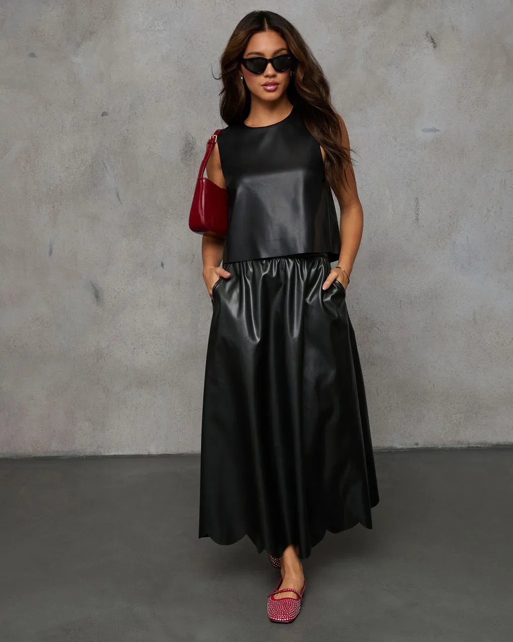 Susana Sleeveless Leather Tank