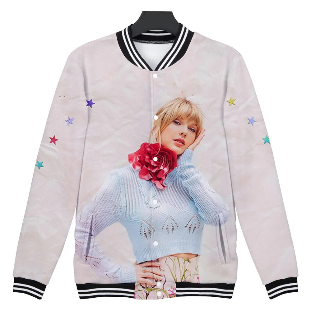 Taylor Swift Merch Fashion Casual Couple Baseball Uniform