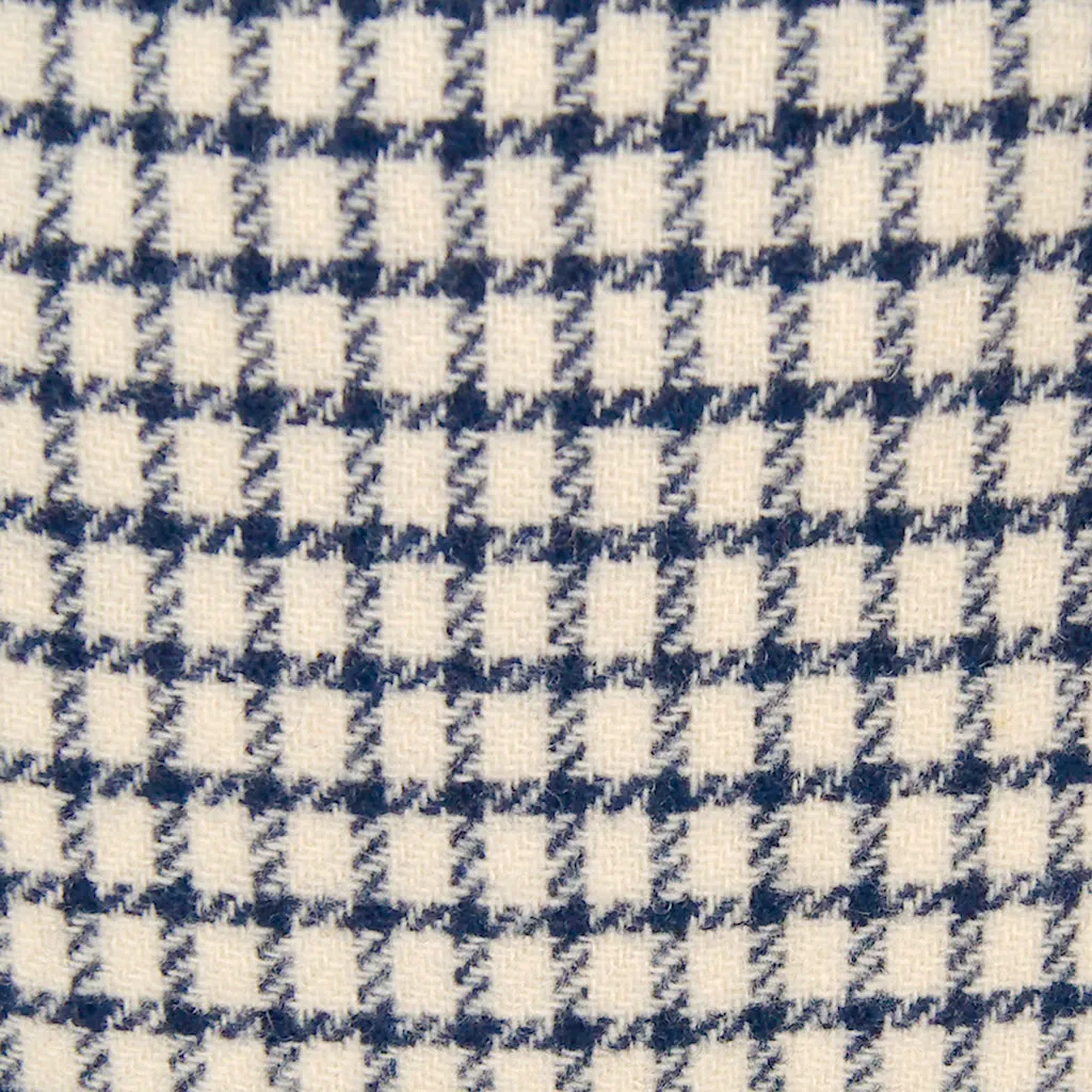 Vintage 1950s Navy Blue Window Check Skirt