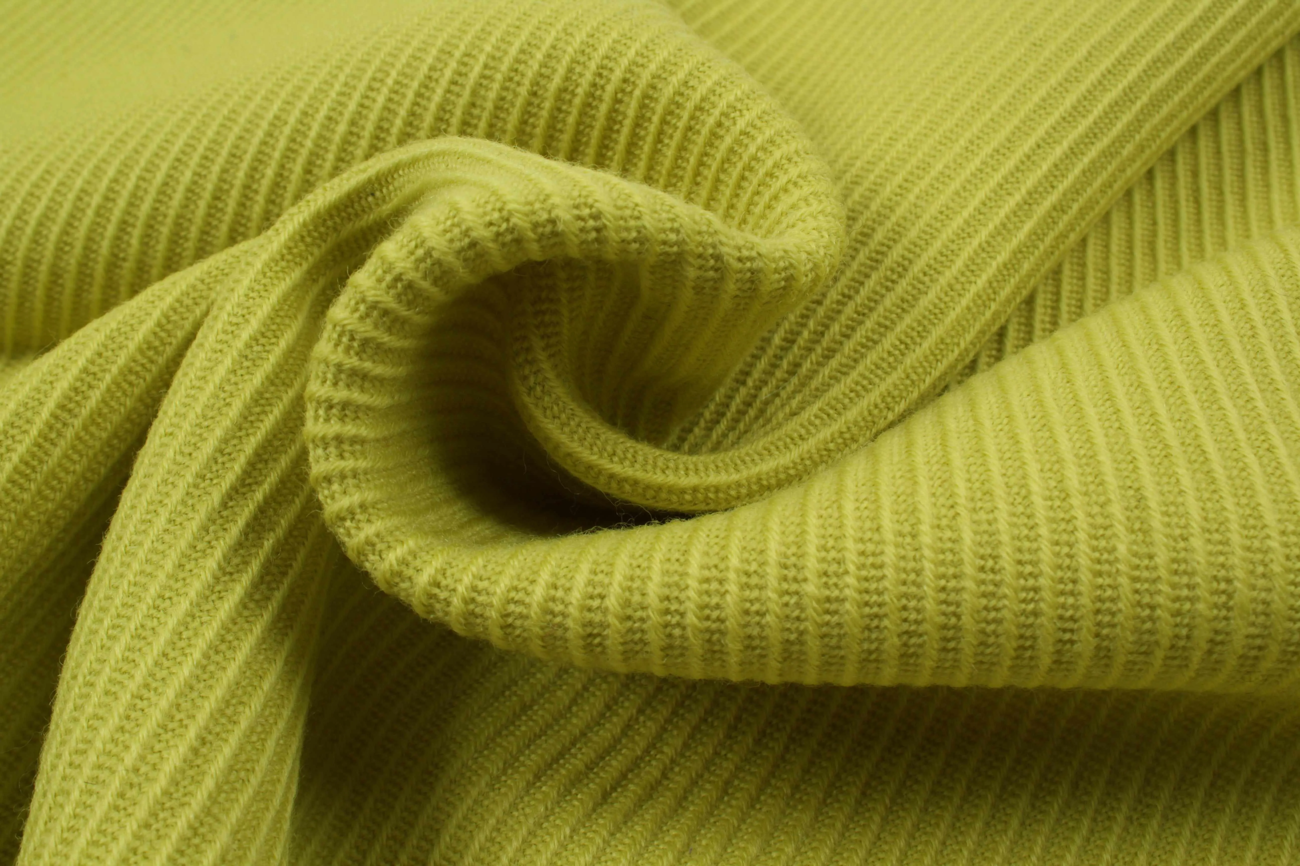 Virgin Wool Fabric for Coats - Bright Green