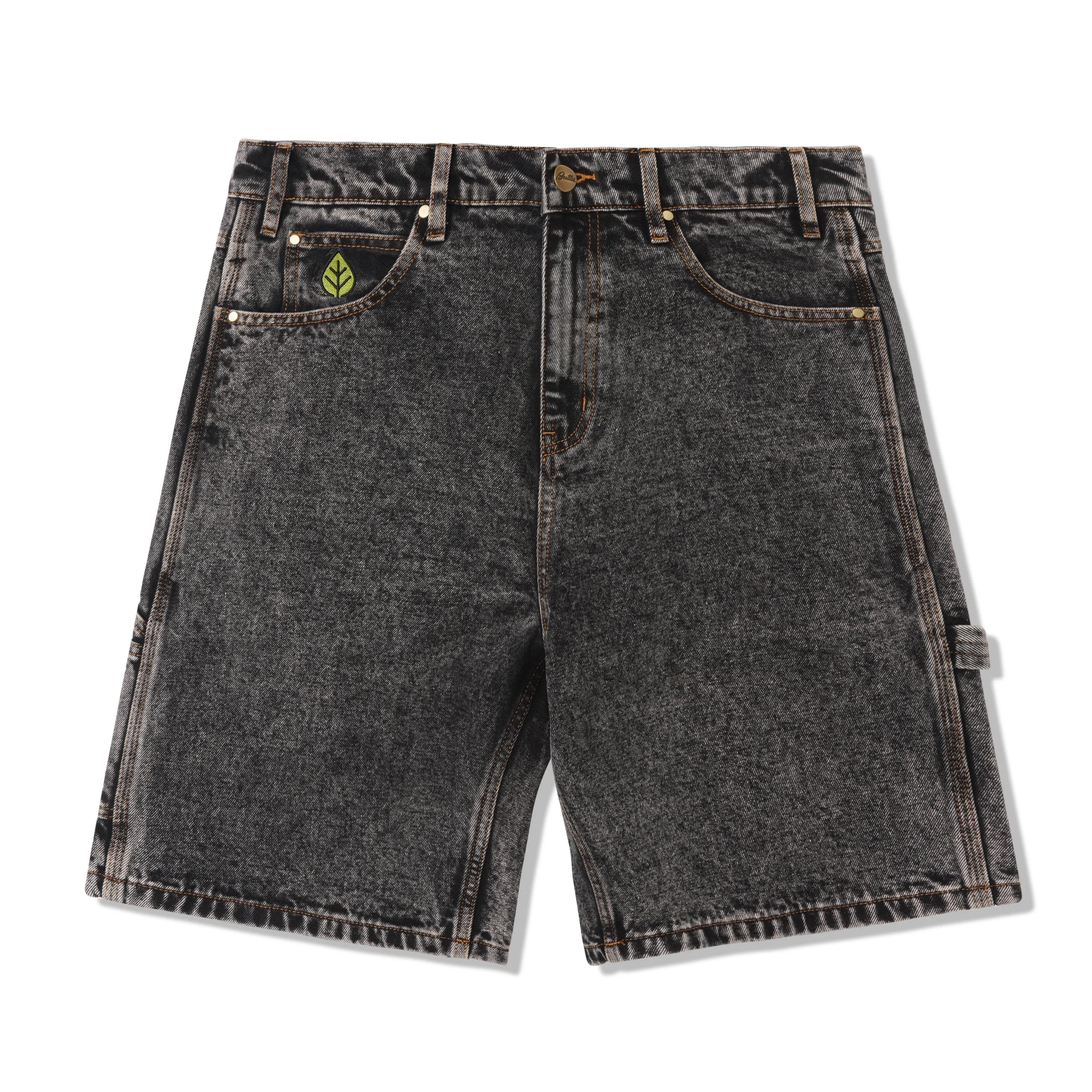 Weathergear Heavy Weight Denim Shorts, Gun Metal