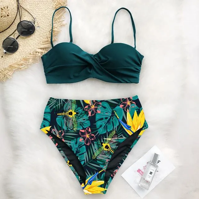 Women's Two-piece Floral Print Swimsuit