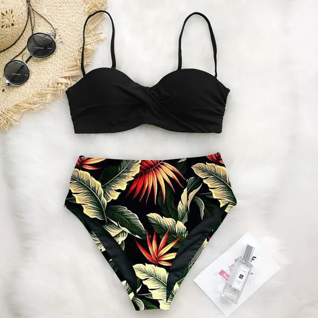 Women's Two-piece Floral Print Swimsuit