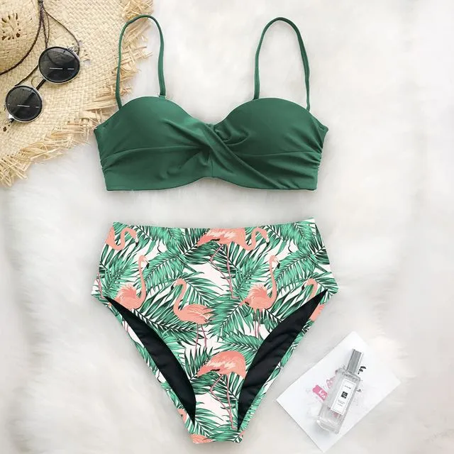 Women's Two-piece Floral Print Swimsuit