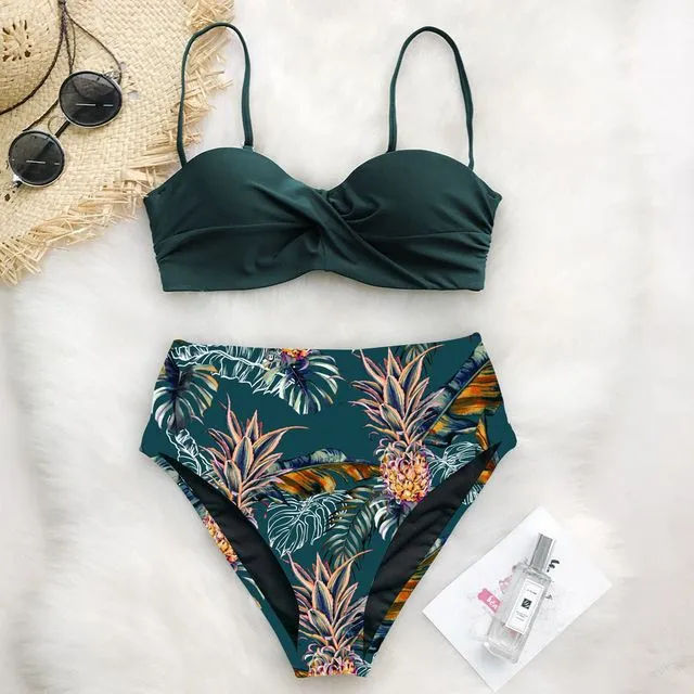 Women's Two-piece Floral Print Swimsuit