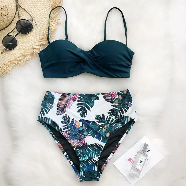 Women's Two-piece Floral Print Swimsuit