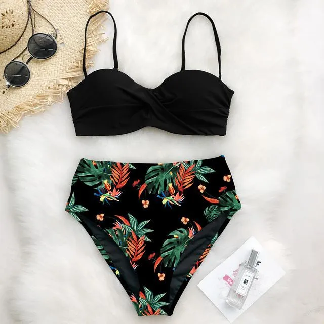 Women's Two-piece Floral Print Swimsuit