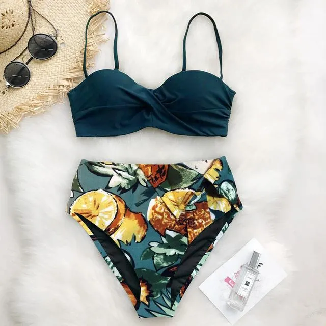 Women's Two-piece Floral Print Swimsuit