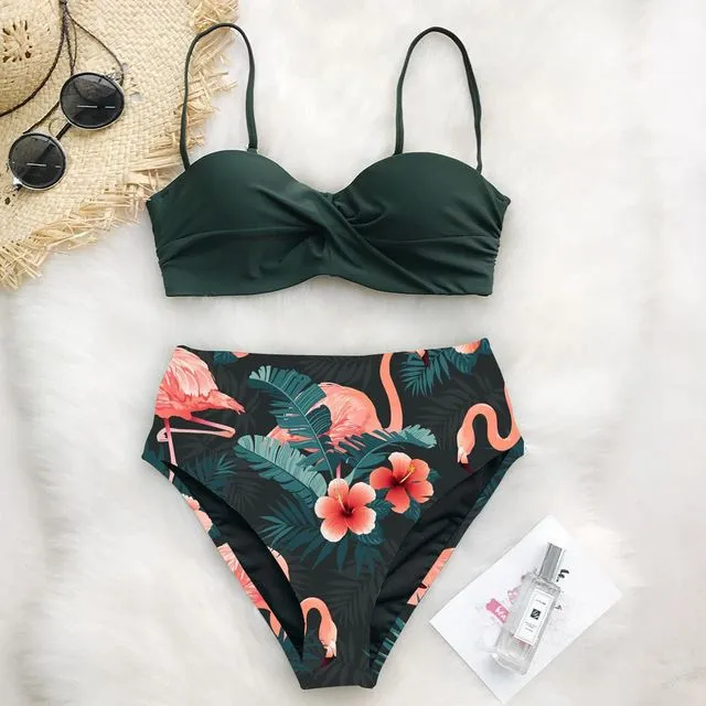 Women's Two-piece Floral Print Swimsuit