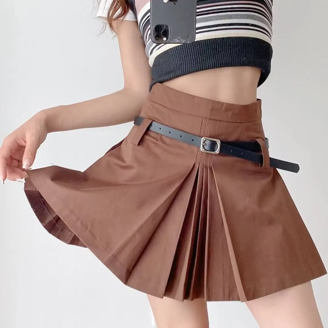 Y2k belt vintage skirt