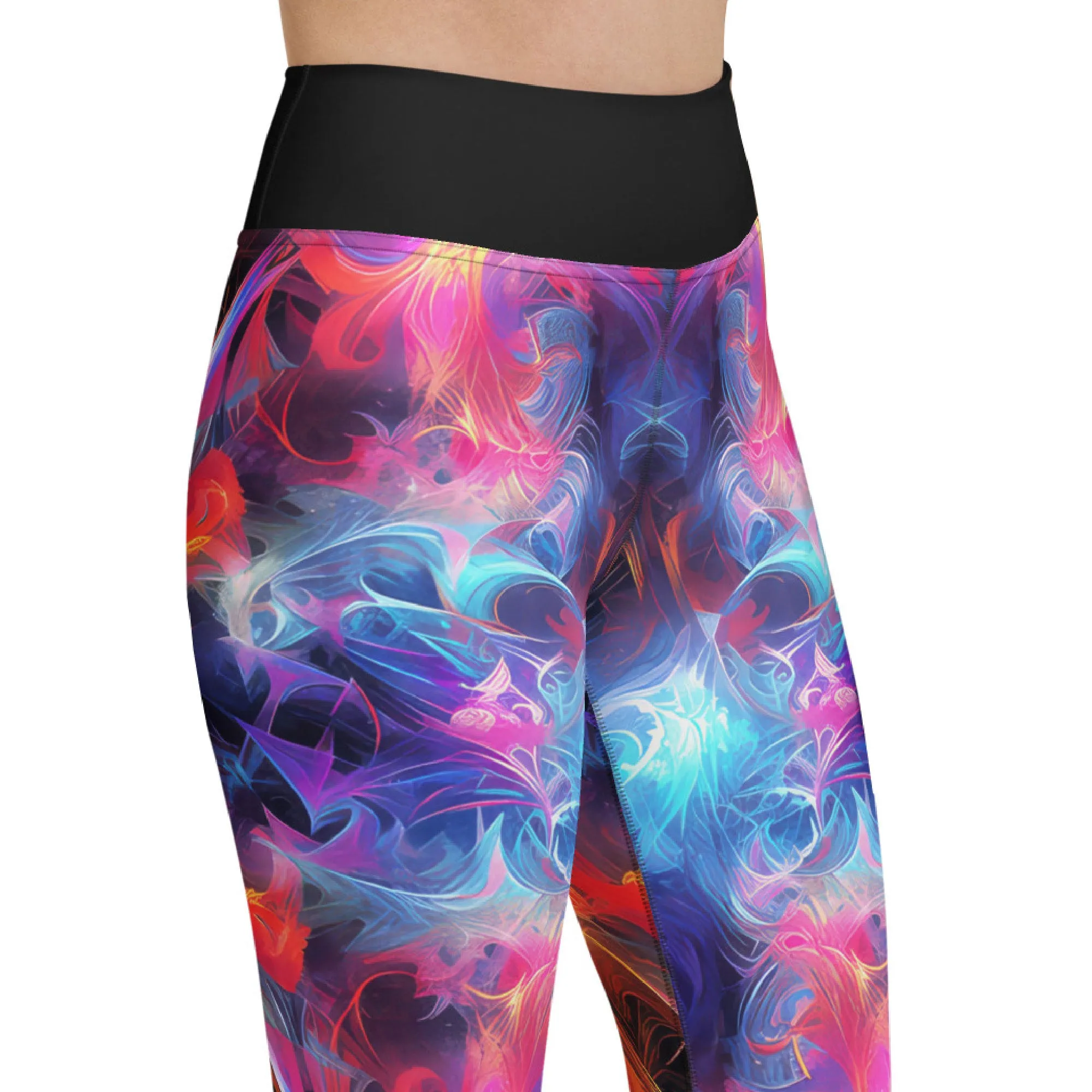 Yoga Capri Leggings Dancing Colors