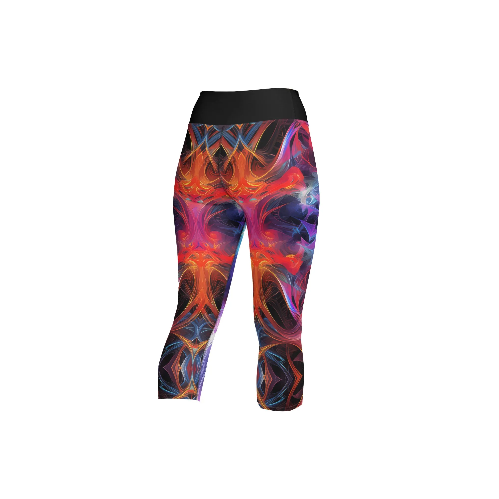 Yoga Capri Leggings Dancing Colors