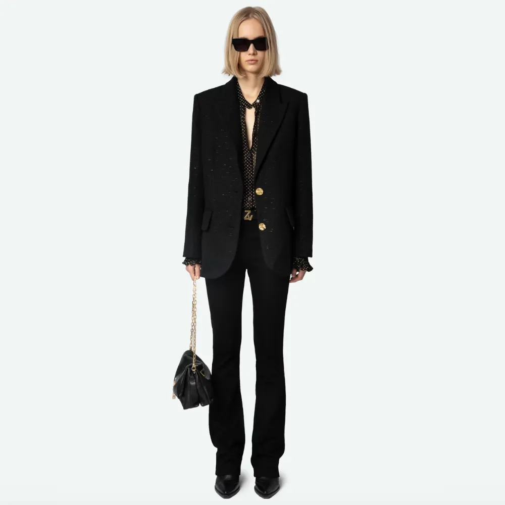 Zadig & Voltaire Vicka Tweed Blazer - Noir